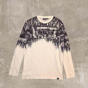 Vintage Y2K Vans Skulls Punk Thermal Long Sleeve Shirt Graphic Skater XL